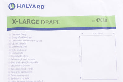 Halyard 47630 X-Large Drape, 76inch x 96inch